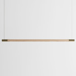 Bennington Up / Down Linear Pendant - Natural Oak / Brushed Brass