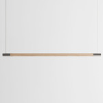 Bennington Up / Down Linear Pendant - Natural Oak / Brushed Stainless