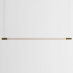 Bennington Up / Down Linear Pendant - White Oak / Brushed Brass