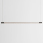 Bennington Up / Down Linear Pendant - White Oak / Brushed Stainless