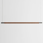 Bennington Up / Down Linear Pendant - Walnut / Brushed Stainless