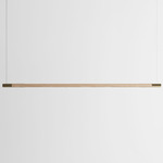 Bennington Up / Down Linear Pendant - Natural Oak / Brushed Brass
