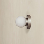 Orb Outdoor Surface Mount - Pewter / White Glass