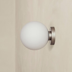 Orb Outdoor Surface Mount - Pewter / White Glass