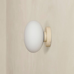 Mushroom Outdoor Surface Mount - Bone / White Glass