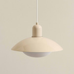 Arundel Mushroom Outdoor Pendant - Bone / Bone Shade