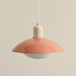 Arundel Mushroom Outdoor Pendant - Bone / Peach Shade