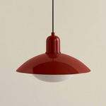 Arundel Mushroom Outdoor Pendant - Oxide Red / Oxide Red Shade