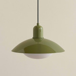 Arundel Mushroom Outdoor Pendant - Reed Green / Reed Green Shade