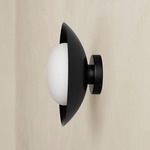 Arundel Mushroom Outdoor Surface Mount - Black Canopy / Black Shade