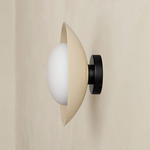 Arundel Mushroom Outdoor Surface Mount - Black Canopy / Bone Shade