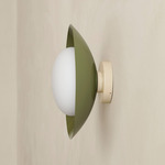 Arundel Mushroom Outdoor Surface Mount - Bone Canopy / Reed Green Shade