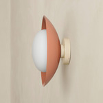 Arundel Mushroom Outdoor Surface Mount - Bone Canopy / Peach Shade