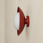 Arundel Mushroom Outdoor Surface Mount - Oxide Red Canopy / Oxide Red Shade