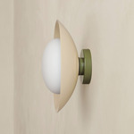Arundel Mushroom Outdoor Surface Mount - Reed Green Canopy / Bone Shade