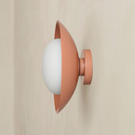 Arundel Mushroom Outdoor Surface Mount - Peach Canopy / Peach Shade