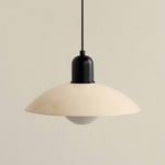 Arundel Orb Outdoor Pendant - Black / Bone Shade