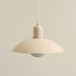 Arundel Orb Outdoor Pendant - Bone / Bone Shade