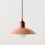 Arundel Orb Outdoor Pendant - Oxide Red / Peach Shade