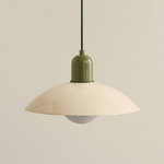 Arundel Orb Outdoor Pendant - Reed Green / Bone Shade