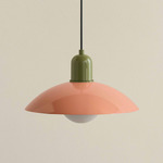 Arundel Orb Outdoor Pendant - Reed Green / Peach Shade