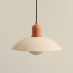 Arundel Orb Outdoor Pendant - Peach / Bone Shade