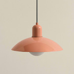 Arundel Orb Outdoor Pendant - Peach / Peach Shade