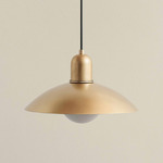 Brass Arundel Orb Outdoor Pendant - Brass / Brass Shade