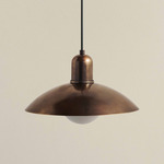 Brass Arundel Orb Outdoor Pendant - Patina Brass / Patina Brass Shade