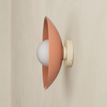 Arundel Orb Outdoor Surface Mount - Bone Canopy / Peach Shade