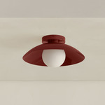 Arundel Orb Outdoor Surface Mount - Oxide Red Canopy / Oxide Red Shade