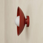 Arundel Orb Outdoor Surface Mount - Oxide Red Canopy / Oxide Red Shade