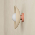 Arundel Orb Outdoor Surface Mount - Peach Canopy / Bone Shade