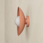 Arundel Orb Outdoor Surface Mount - Peach Canopy / Peach Shade