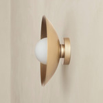 Brass Arundel Orb Outdoor Surface Mount - Brass Canopy / Brass Shade