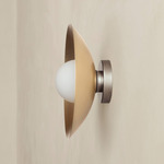 Brass Arundel Orb Outdoor Surface Mount - Pewter Canopy / Brass Shade