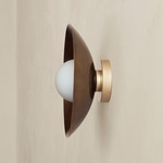 Brass Arundel Orb Outdoor Surface Mount - Brass Canopy / Patina Brass Shade