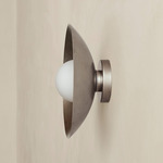 Brass Arundel Orb Outdoor Surface Mount - Pewter Canopy / Pewter Shade