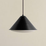Eave Triangle Outdoor Pendant - Black / Black