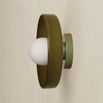 Disc Orb Outdoor Surface Mount - Reed Green Canopy / Pistachio