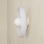Disc Orb Outdoor Surface Mount - Bone Canopy / Sandblasted White