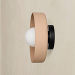 Ceramic Disc Outdoor Surface Mount - Black / Tan Clay