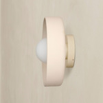 Ceramic Disc Outdoor Surface Mount - Bone / White Clay