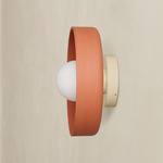 Ceramic Disc Outdoor Surface Mount - Bone / Terracotta
