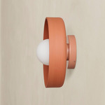 Ceramic Disc Outdoor Surface Mount - Peach / Terracotta