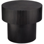 Notch Round Accent Table - Black