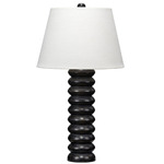Abacus Table Lamp - Black / Off White Linen