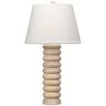 Abacus Table Lamp - Natural Wood / Off White Linen