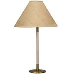 Morgana Table Lamp - Antique Brass / Natural Wood
