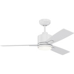 Nuvel Ceiling Fan with Light - White / White